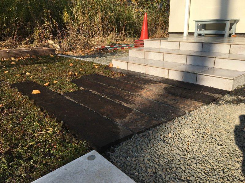 枕木のステップ